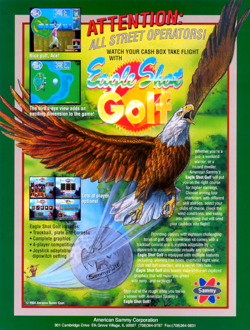 Eagle Shot Golf (US) Arcade Game Cover